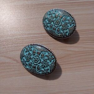 Floral Metal Clip-on Earrings